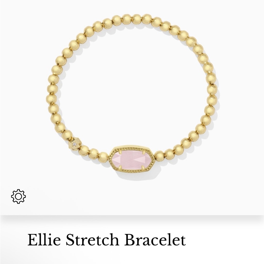 NWT Ellie Stretch Bracelet in Gold and Pink Box Included